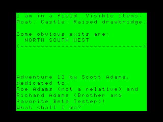 Adventure #13: The Sorcerer of Claymorgue game screen #2 (lowercase version