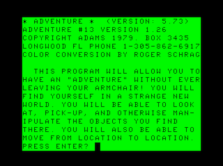 Adventure #13: The Sorcerer of Claymorgue Intro screen #1