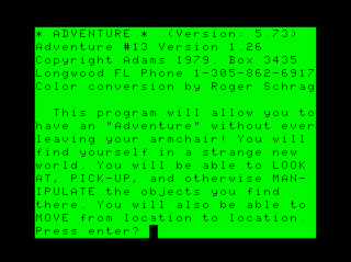 Adventure #13: The Sorcerer of Claymorgue Intro screen #3 (lowercase version)