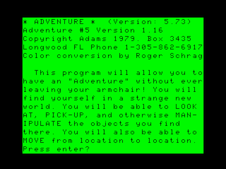 Adventure #5: The Count Intro screen #3 (lowercase version)