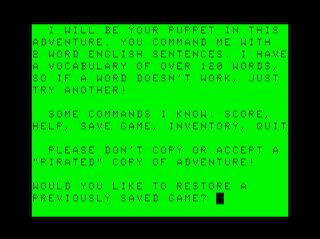 Adventure #6: Strange Odyssey Intro screen #2