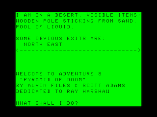 Adventure #8: Pyramid of Doom game screen #1