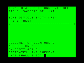 Adventure #9: Ghost Town game screen #1