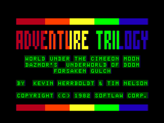 Adventure Trilogy intro screen 1