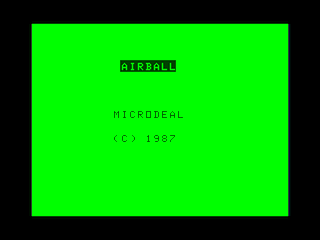 Airball intro screen 1