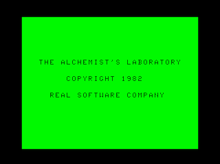 The Alchemist's Laboratory intro screen #1