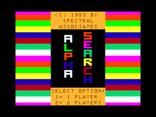 Alpha Search intro screen