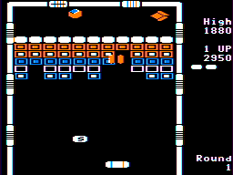 Arkanoid Level 1 game screen on Coco 1/2
