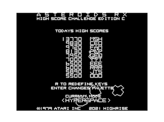 Asteroids RX intro screen #3