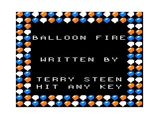 Balloon Fire intro screen