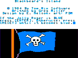 Blackbeard's Island intro screen #1