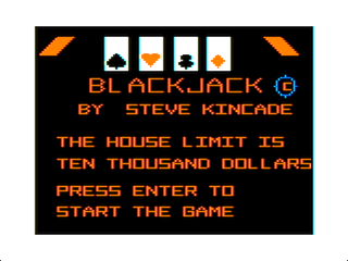 Blackjack intro screen #3