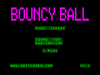 Bouncy Ball intro screen 1