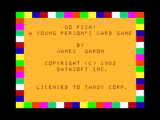 Card Games Go Fish intro screen