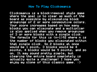 Clickomania! intro screen #2