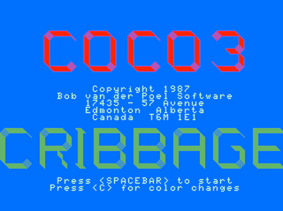 Coco 3 Cribbage intro screen #1