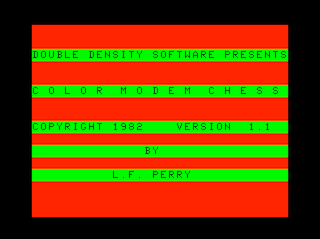 Color Modem Chess intro screen