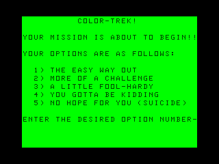 Color-Trek Intro screen