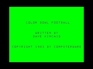 Color Bowl Football intro screen #1