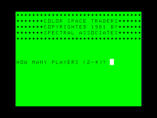 Color Space Traders intro screen