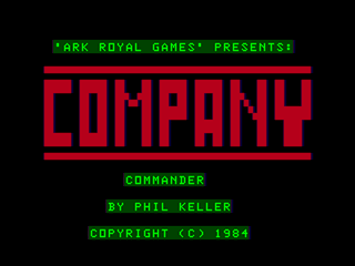 Company Commander intro screen #1