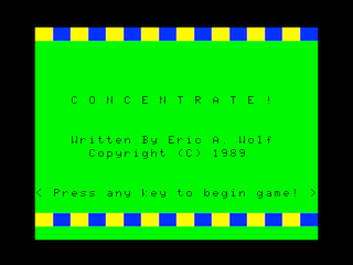 Concentrate! intro screen
