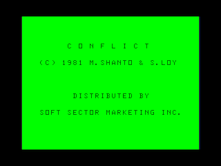 Conflict intro screen