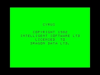 Cyrus intro screen