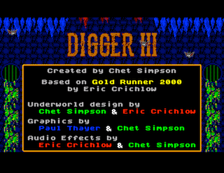 Digger III intro screen #3