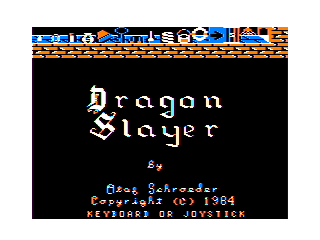 Dragon Slayer intro screen 2