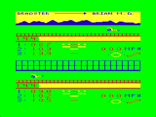 Dragster game screen