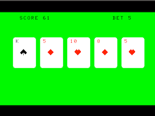 Draw Poker (Mike Burton) game screen #1