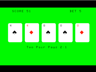 Draw Poker (Mike Burton) game screen #2
