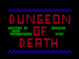 Dungeon of Death intro screen