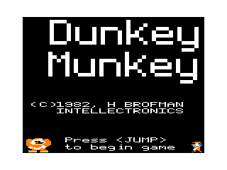 Dunkey Munkey Intro Screen 1