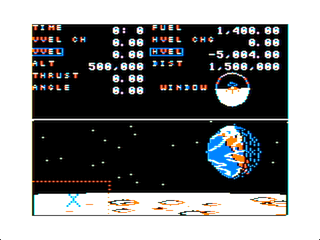 Eagle game screen #2 - Moon landing