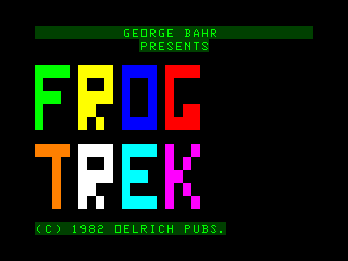 Frog Trek intro screen