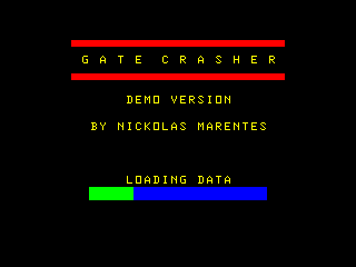 Gate Crasher intro screen #1
