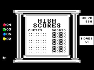 Gems 2 high score screen