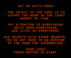 Get Me Outta Here! intro screen #2