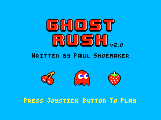 Ghost Rush intro screen - Coco 3 16 color version