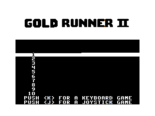 Gold Runner II intro screen