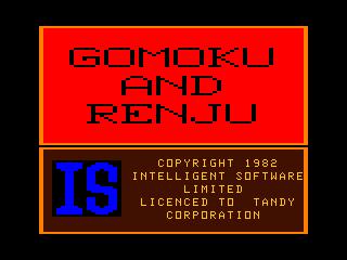 Gomoku and Renju intro screen