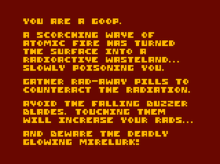 Goop Rush Intro screen 5 (instructions)