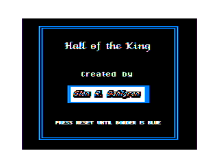 Hall of the King intro screen #2