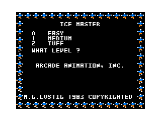 Ice Master intro screen