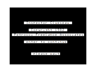Inspector CLUEseau intro screen #1