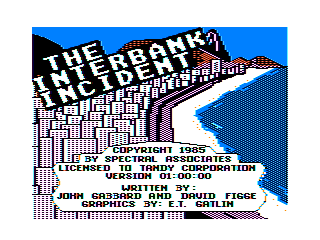The Interbank Incident intro screen #1