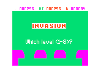 Invasion game screen #1