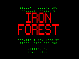 Iron Forest intro screen 1
